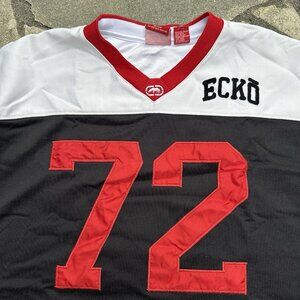 ECKO ULTD Rugby Jersey Shirt Mens Extra Large Black Y2k Streetwear